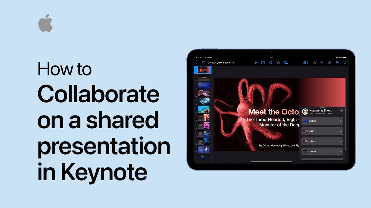 How to track edits in a shared Keynote | Apple Support