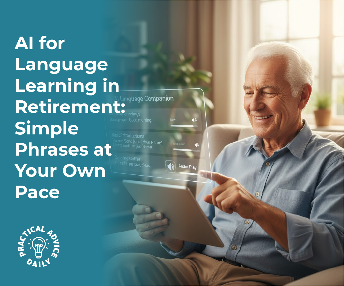 AI for Language Learning in Retirement: Simple Phrases at Your Own Pace