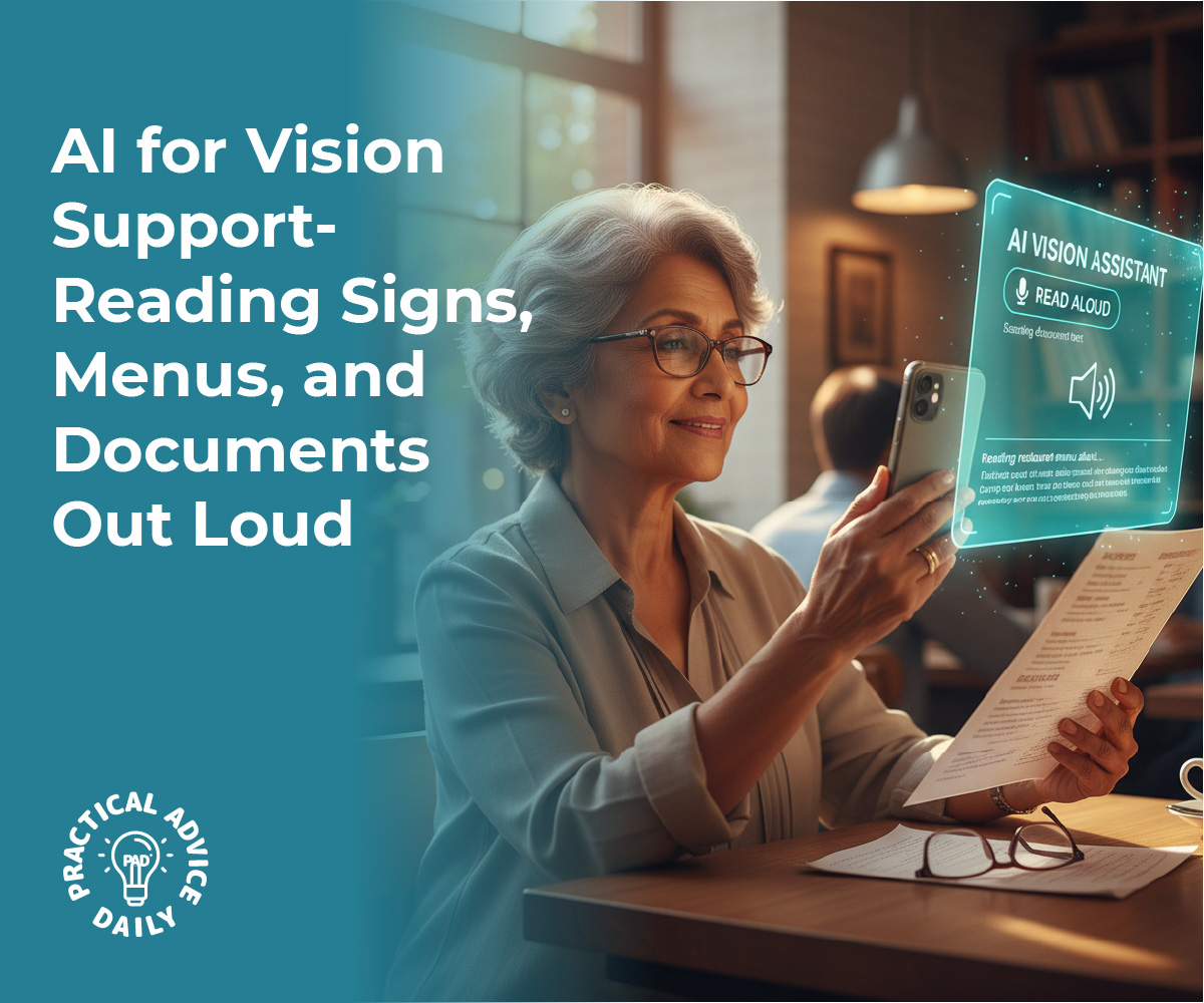 AI for Vision Support: Reading Signs, Menus, and Documents Out Loud
