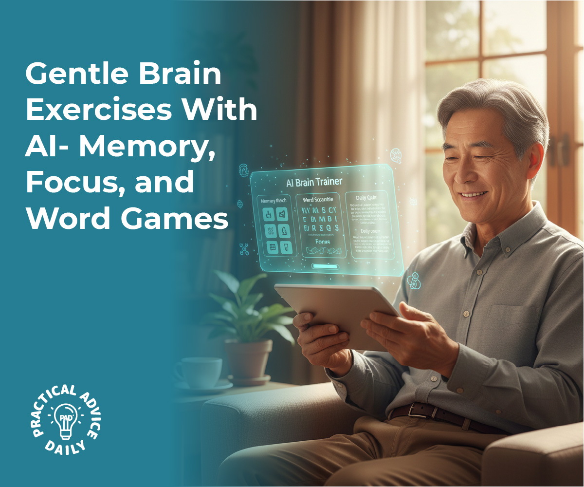 Gentle Brain Exercises With AI: Memory, Focus, and Word Games