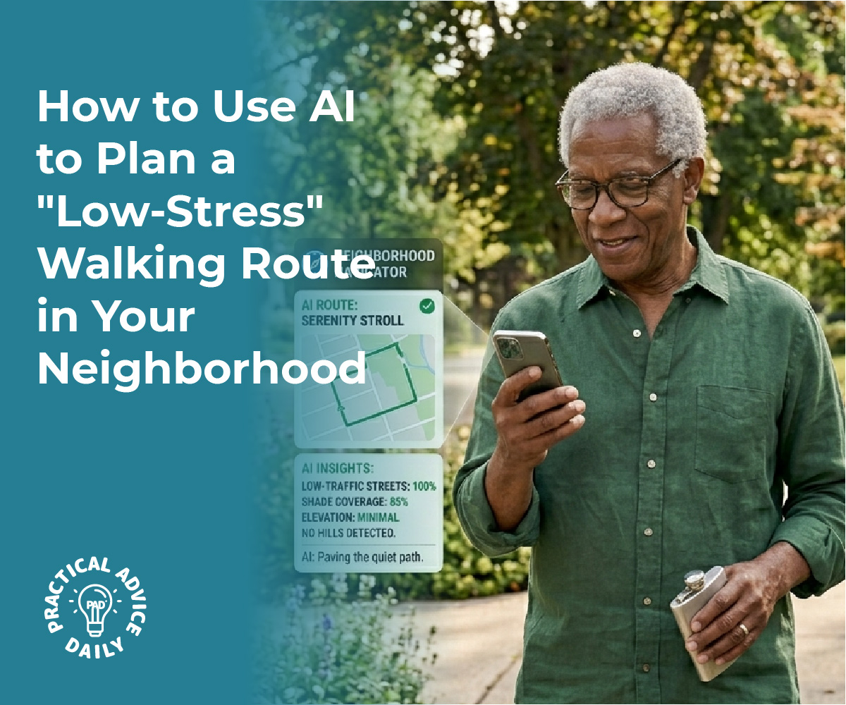 How to Use AI to Plan a “Low-Stress” Walking Route in Your Neighborhood