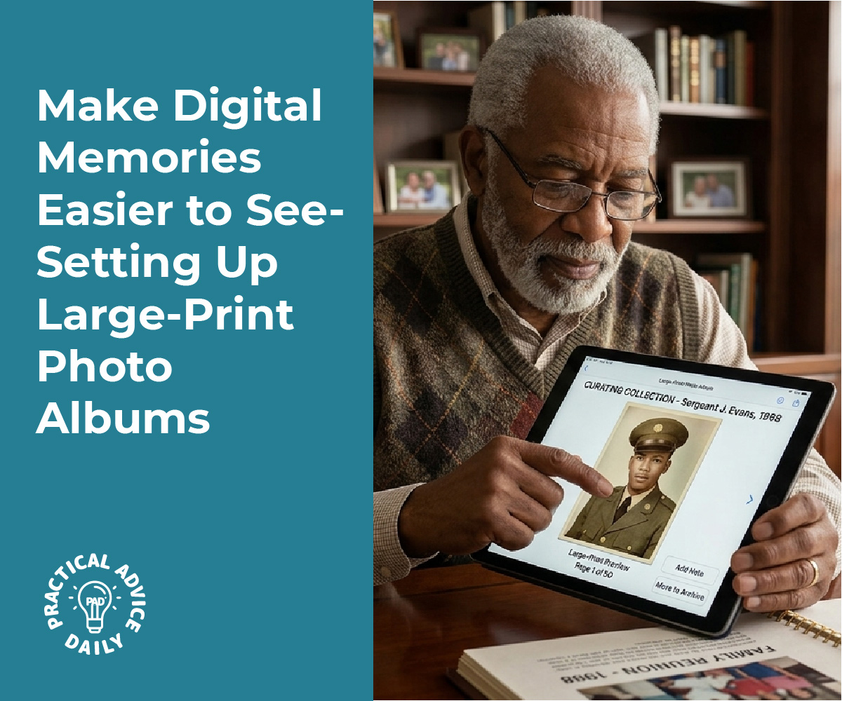 Make Digital Memories Easier to See: Setting Up Large-Print Photo Albums