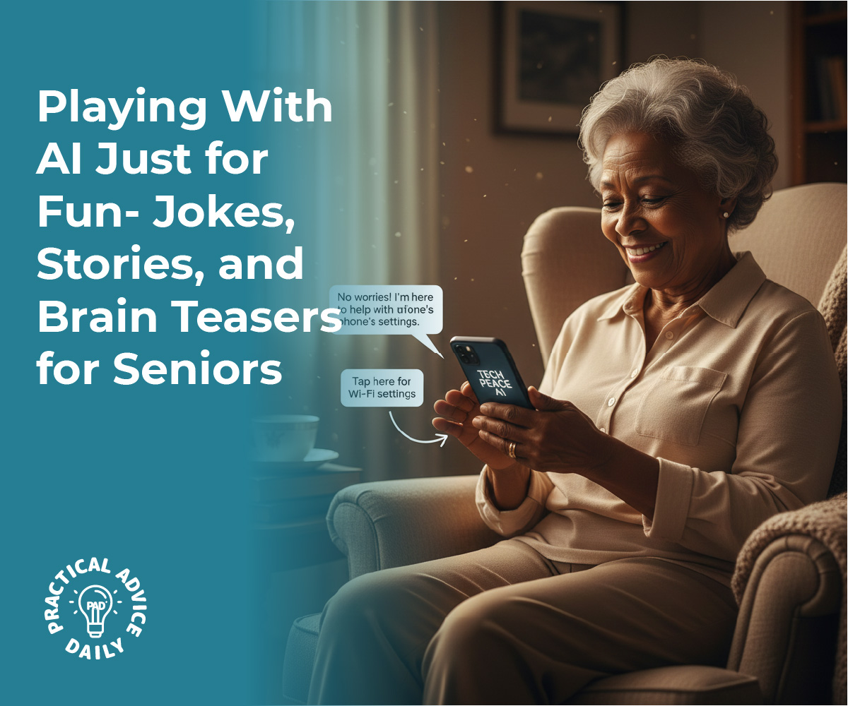 Playing With AI Just for Fun: Jokes, Stories, and Brain Teasers for Seniors