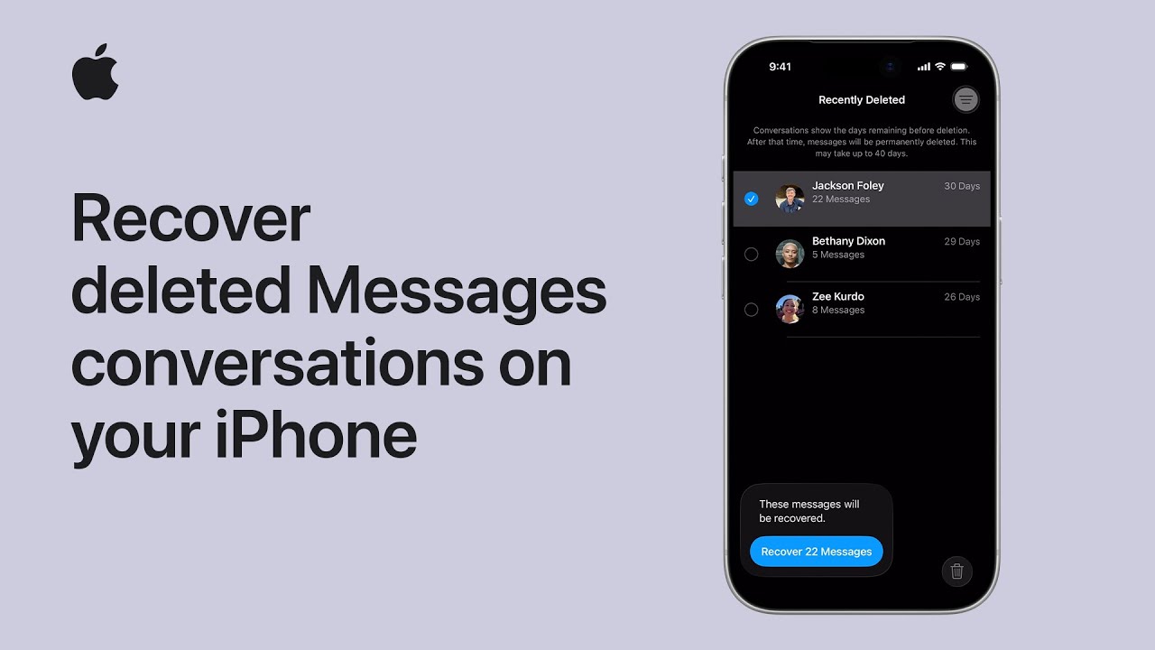 How to recover deleted Messages conversations on your iPhone | Apple Support