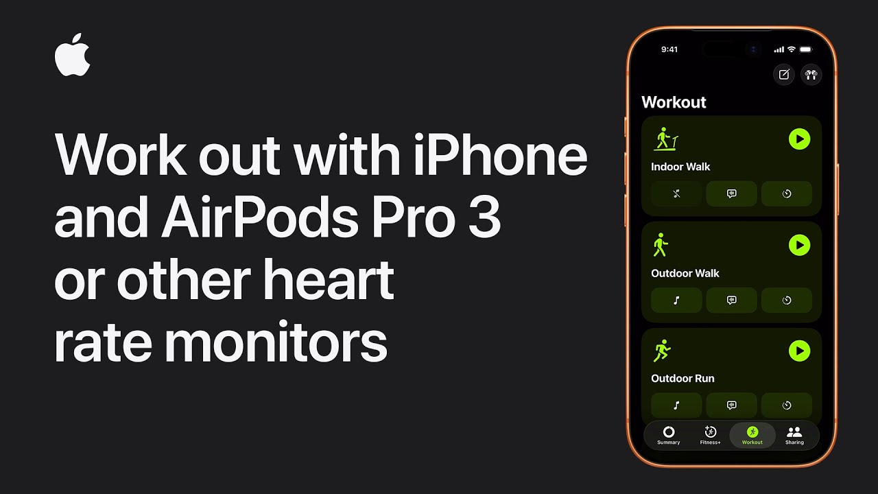 How to work out with iPhone and AirPods Pro 3 or other heart rate monitors | Apple Support